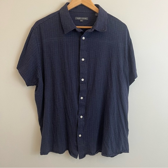 Slate & Stone Blue Casual Button Down Shirt 100% Cotton - Picture 1 of 8